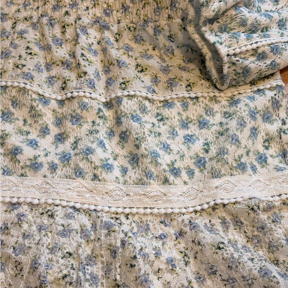 House of Harlow 1960 Floral Boho Lace Crop Top Mini Skirt Set Small - Picture 5 of 8